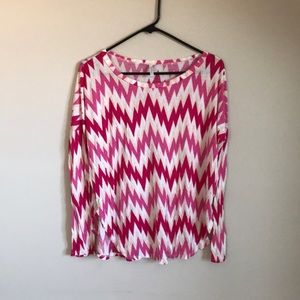 Pink blush chevron top